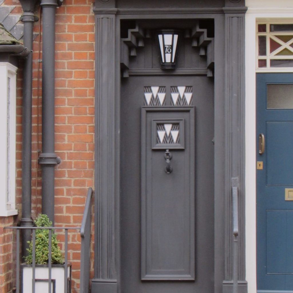 The door os 78 Derngate in Northampton